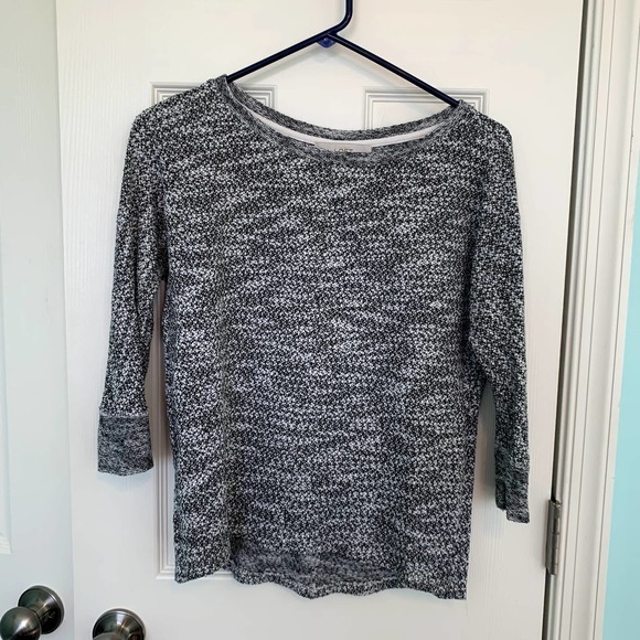 Loft Size Small Heather Gray Pullover‎ 3/4 Sleeve Knit Sweater - Picture 1 of 7
